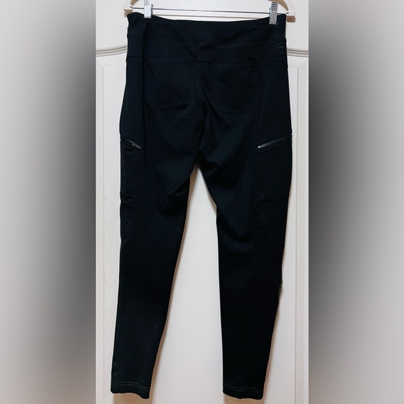 Ladies Magellan Black/Green Leggings, size large. - Picture 2 of 3